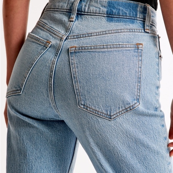 Abercrombie & Fitch Light Blue Straight Leg Jeans - Picture 7 of 15